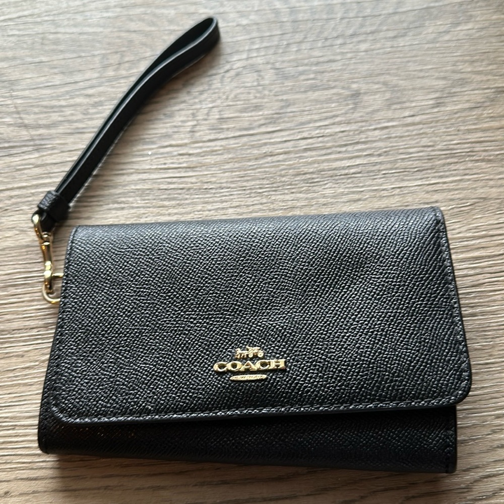 black coach wristlet